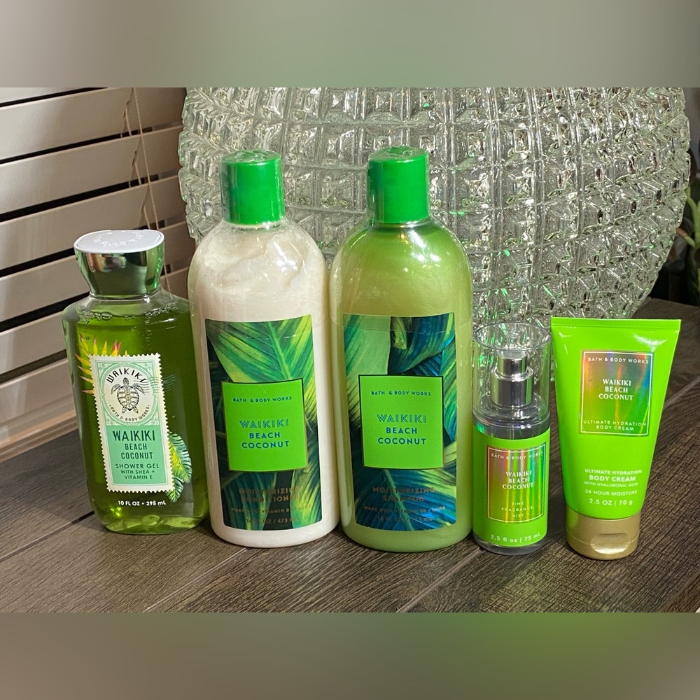 WAIKIKI BEACH COCONUT Bath & Body Works Lot of 5